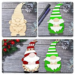20 шт. 10 стиля рождественская тематика неокрашенные деревянные большие подвески WOOD-YW0001-25