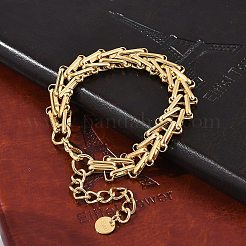 Браслеты из цепочек из нержавеющей стали 304 для женщин&nbsp;BJEW-F488-39G