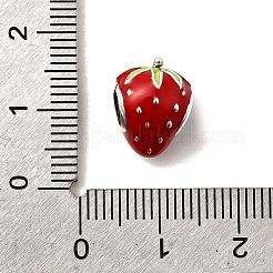 925 стерлингового серебра эмали европейские шарики&nbsp;STER-Z013-07P-02