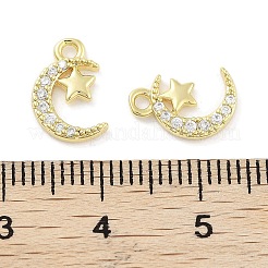 Латунные микропаве прозрачные подвески с фианитом ZIRC-P120-11G