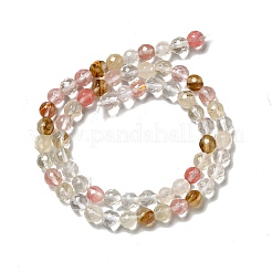 Вишневого кварца стеклянные бусы пряди G-P476-01B-01