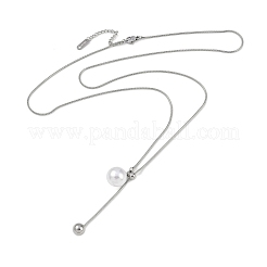 Ожерелья из нержавеющей стали 304 в виде змеиной цепи NJEW-D080-08P