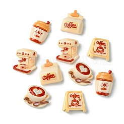 50 шт. 5 стиля кофейная тема непрозрачная смола декоден кабошоны&nbsp;FIND-CJ0011-15