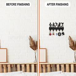 Настенные вешалки из дерева и железа HJEW-WH0055-117