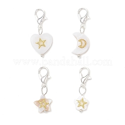 4 шт. подвесных украшений из натуральных морских ракушек&nbsp;HJEW-JM03947-02