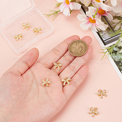 8 шт. Покрытие стойки латунь микропаве прозрачные подвески из кубического циркония FIND-HY0003-74