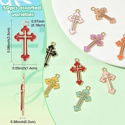 50 шт. Подвески из сплава с эмалью&nbsp;ENAM-YW0006-50