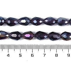 Прозрачные стеклянные бусины гальваническим пряди&nbsp;LS-EGLA-N013-T6mm-B06