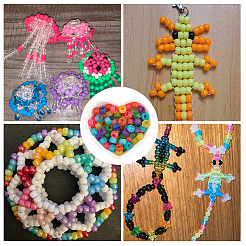 800 шт. прозрачные пластиковые бусины KY-SP0001-57