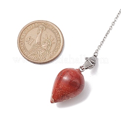 Природные и синтетические смешанные драгоценные камни заостренные биолокационные маятники PALLOY-JF02609-01