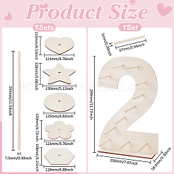 6 стиль деревянная подставка для пончиков&nbsp;DJEW-UN0001-05