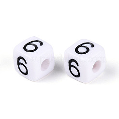 Непрозрачные акриловые европейские большие шарики отверстия&nbsp;SACR-N020-01B-07