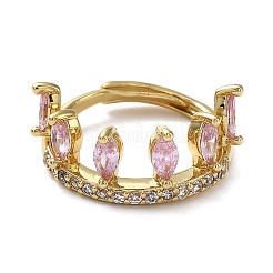 Регулируемые кольца заводной головки с кубическим цирконием&nbsp;RJEW-Q777-10G-02