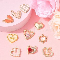 10шт 10 стиля подвески из сплава с эмалью&nbsp;ENAM-FP0002-64