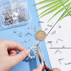 80 шт. 4 шт. фурнитура для сережек-гвоздиков из нержавеющей стали 304 STAS-DC0009-96