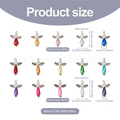 80 шт. 2 подвески из акрила с имитацией жемчуга OACR-CD0001-07