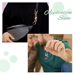 8 шт. брелок с бусинами из натурального драгоценного камня чакра KEYC-FH00054