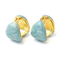 Серьги-кольца из латуни с эмалью&nbsp;EJEW-P333-06G