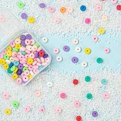 4 цвет бусин из полимерной глины ручной работы CLAY-FS0001-06