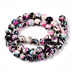 Нити из синтетических бирюзовых бусин&nbsp;G-E594-24C