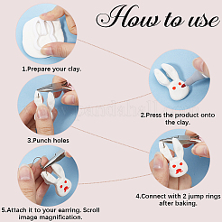 2 шт. 2 пластиковых инструмента для пластилина в виде кролика FIND-GF0006-10