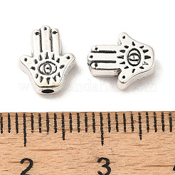 Сплавочные овальные бусины тибетского стиля  PALLOY-M217-11AS