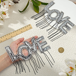 2 шт. Стразы для горячей фиксации в виде слова «любовь»&nbsp;DIY-MA0006-94