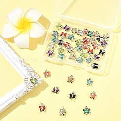 45шт 9 цвета стеклянные подвески KK-FS0001-67