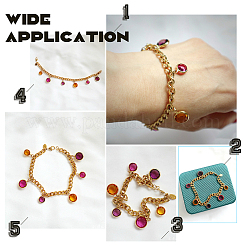 Подвеска из нержавеющей стали 304 со стразами&nbsp;STAS-UN0009-46G