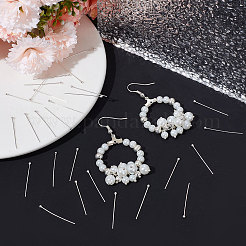 25 пара 925 серебряных булавок с шаровидной головкой&nbsp;STER-BBC0001-52