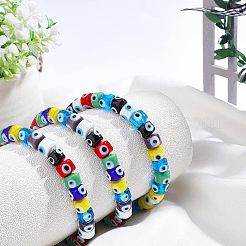 Бусины ручной работы сглаз лэмпворк бусины прядки LAMP-NB0001-49D