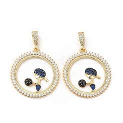 Латунные микро проложить кубического циркония подвески&nbsp;KK-H441-27G