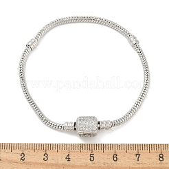 Латунные браслеты с микропаве из чистого кубического циркония BJEW-S158-15P