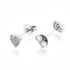 Серьги-гвоздики из циркония EJEW-T046-26P-NF