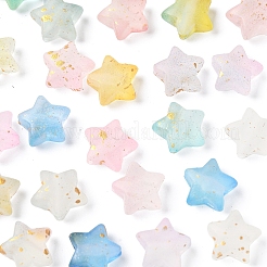 300 шт. 10-х цветные матовые акриловые подвески&nbsp;OACR-FS0004-09