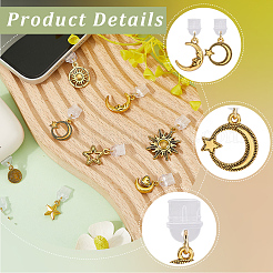 10 шт. 10 стиля пластиковых мобильных пылезащитных заглушек&nbsp;HJEW-SC00177