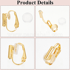 24 шт. латунные клипсы-конвертеры фурнитура KK-SP0001-16G