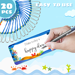 Прямоугольные украшения на тему морской жизни из ПВХ&nbsp;HJEW-WR0001-13