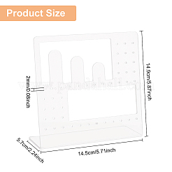 Прозрачные акриловые стойки для серег&nbsp;EDIS-WH0016-017A