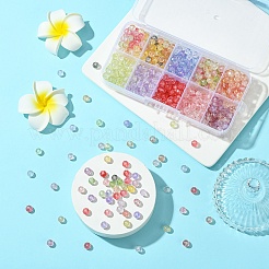 540шт 9 цвета прозрачные стеклянные бусины&nbsp;GLAA-YW0004-01