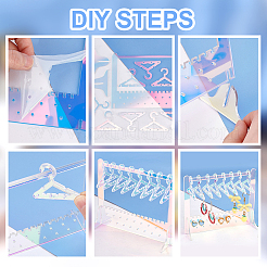 Акриловый дисплей серьги стойки EDIS-WH0021-18