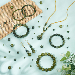 Природные китайский нефрит бисер пряди&nbsp;G-OC0001-32