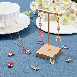 10шт 5 цвета прозрачные стеклянные подвески GLAA-FH0001-26