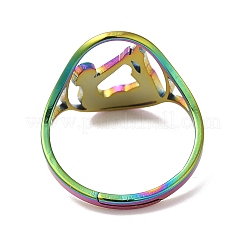 Ионное покрытие (ip) 304 нержавеющая сталь кольцо для йоги регулируемое для женщин&nbsp;RJEW-M149-27RC