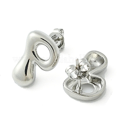 Серьги из латуни с покрытием стойки EJEW-S222-01P-P