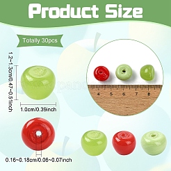 30шт 3 цвета бусины лэмпворк ручной работы&nbsp;LAMP-YW0004-25