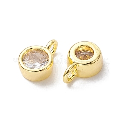 Латунные микропаве прозрачные подвески с фианитом&nbsp;KK-K360-13G