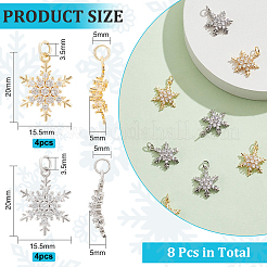 8 шт. подвески из латуни с микропаве KK-BC0011-43