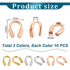 30шт 3 цвета 925 серебряных проволоки Guardian STER-PH0001-56