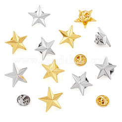 12 шт. брошь в виде звезды из цинкового сплава 2 цветов FIND-TA0008-16